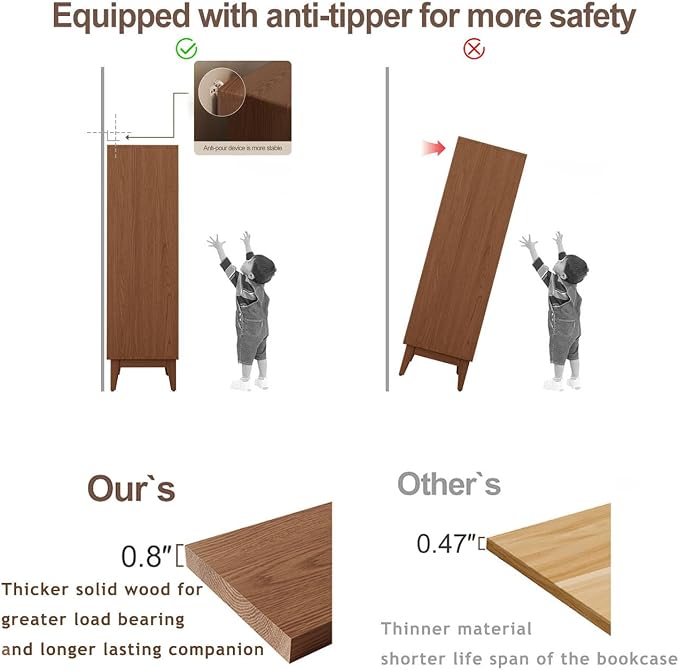 3 tier solid wood book case - Image 4