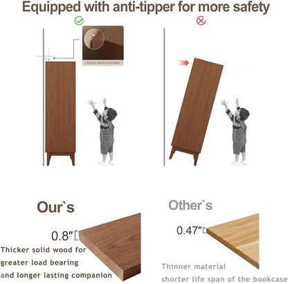 3 tier solid wood book case - Image 4