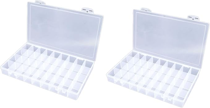 Feadily 2PCS 36 Grids Large Plastic Organizer Box by Feadily