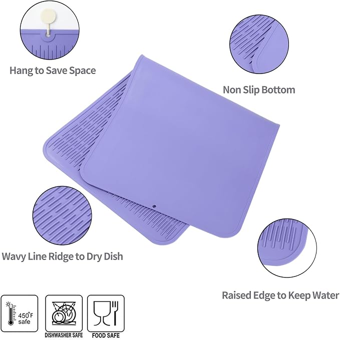 Silicone Dish Drying Mat for Multiple Usage, Easy clean, Eco-friendly, - Image 3