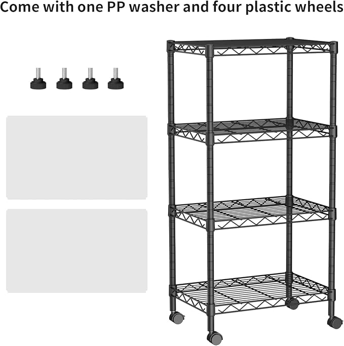 Golpart Small Shelves Storage Wire Metal Adjustable Shelf Unit - Image 4