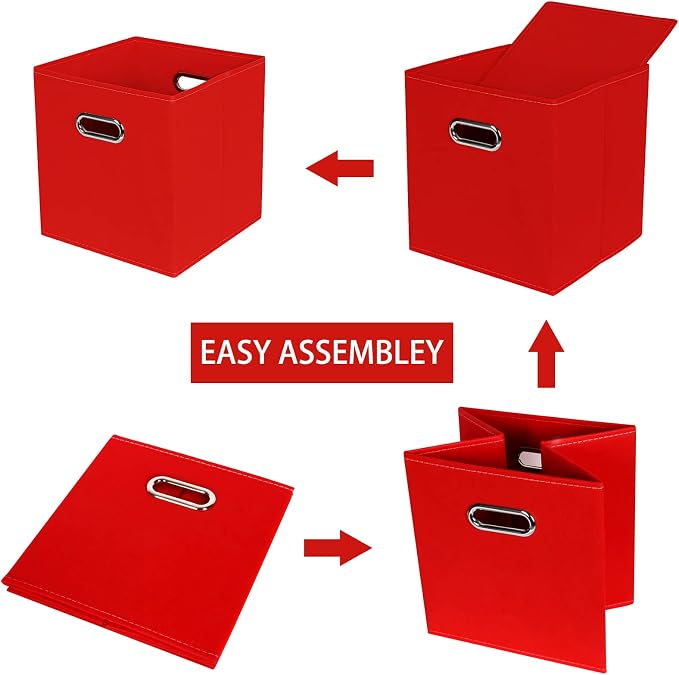 Fabric Cloth Storage Bins, Fabric Cube Bins Organizer - Image 6