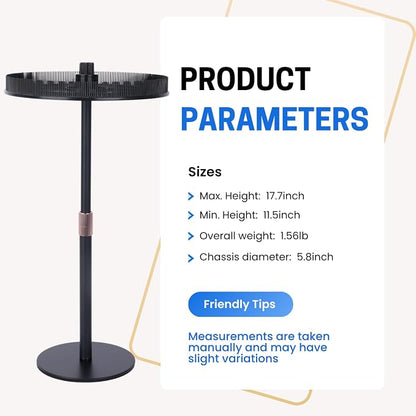 Adjustable Hair Extension Stand – Matte Black Metal, Tangle-Free Storage & - Image 4