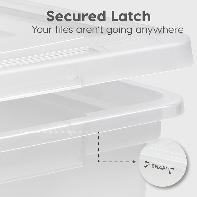 IRIS USA File Box, Plastic File Organizer - Image 6