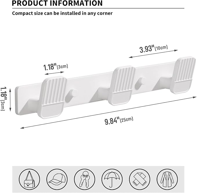 Coat Rack Wall Mount Coat Hooks - Image 5