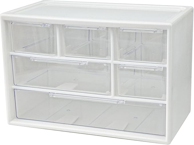NEWOMEVA 6-Drawer Plastic Drawer Storage Box Jewelry Organizer Bathroom by NEWOMEVA