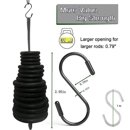 Heavy Duty Metal S-Hooks for Hanging, 3 Inch 10 Pack Vinyl Coated S Hooks for - Image 7