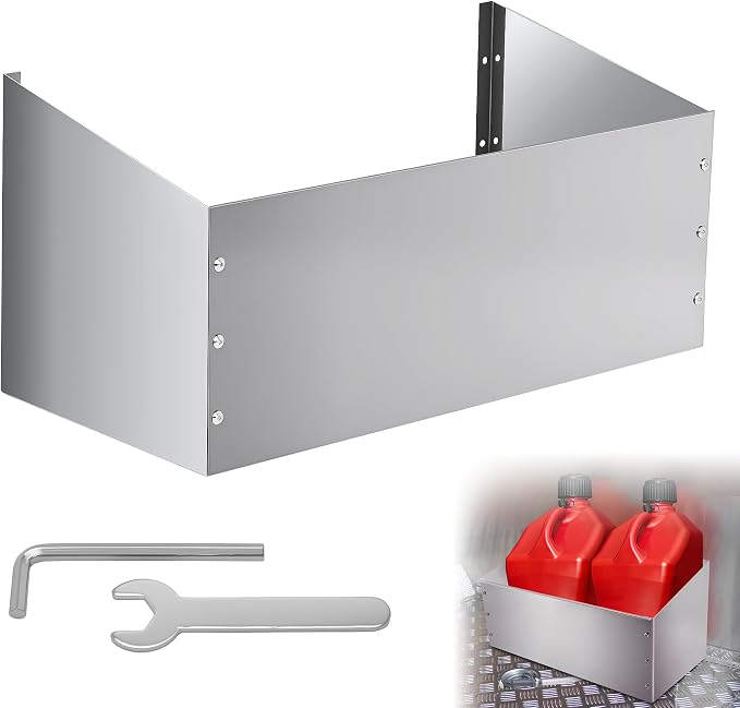 Aluminum Fuel Jug Holder Rack, Gas Can Mount fits Two 5 Gallon Fuel Containers by KUJIBGY