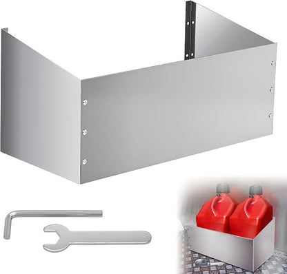 Aluminum Fuel Jug Holder Rack, Gas Can Mount fits Two 5 Gallon Fuel Containers by KUJIBGY