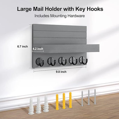 Lwenki Key Holder for Wall, Decorative Key and Mail Holder - Image 7