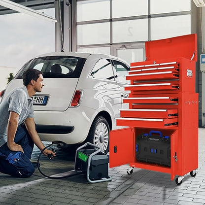13-Drawer Double Door Rolling Tool Chest, 2 in 1 Detachable Tool Chest - Image 2