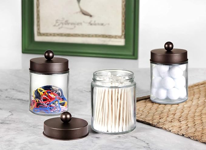 Amolliar Apothecary Jars Bathroom Storage Organizer - Image 6