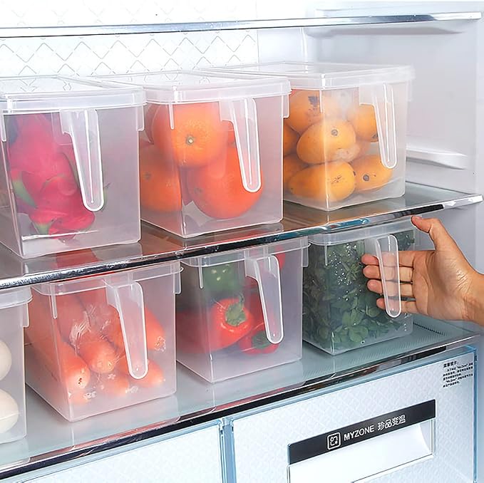 Sooyee Fridge Organizer, 4 Pack Refrigerator Organizer Bins, Fruit Containers - Image 2