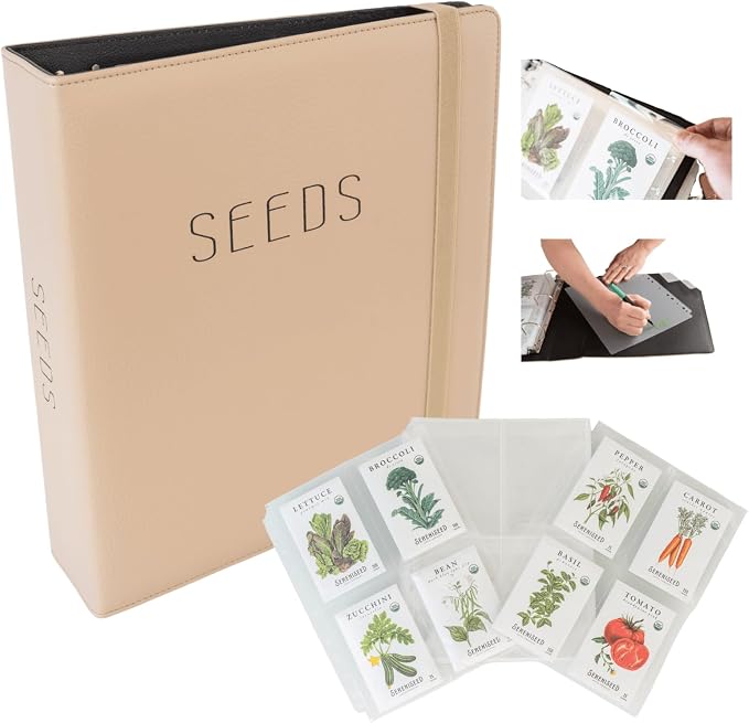 Seed Storage Binder – Garden Seed Organizer by MAYONY
