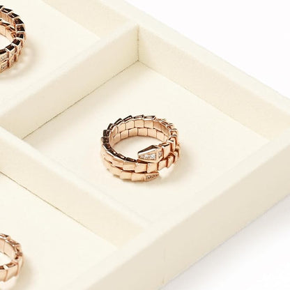 Oirlv Microfiber 4 Grids Stackable Jewelry Display Trays Showcase Jewelry - Image 7