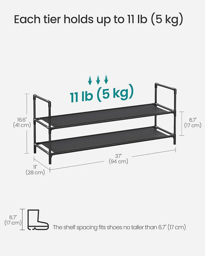 SONGMICS 2-Tier Shoe Rack, Shoe Storage - Image 3