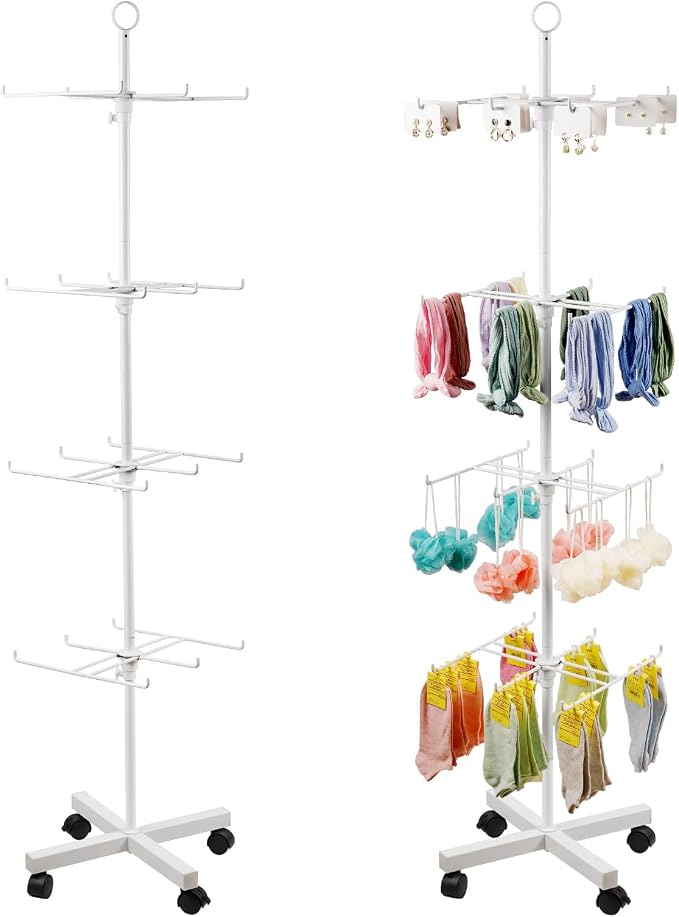 Retail Display Stand Rotating Display Stand 4 Tier Spinning Display Stand by Flenpptly