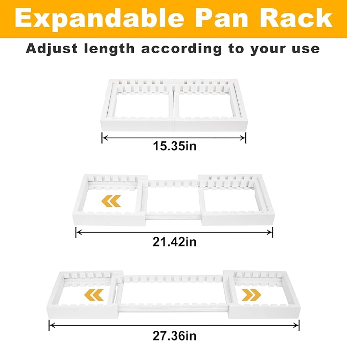 MinBoo Bamboo Expandable Pot Lid Organizer Pot Lid Holder, Pot and Pan - Image 7