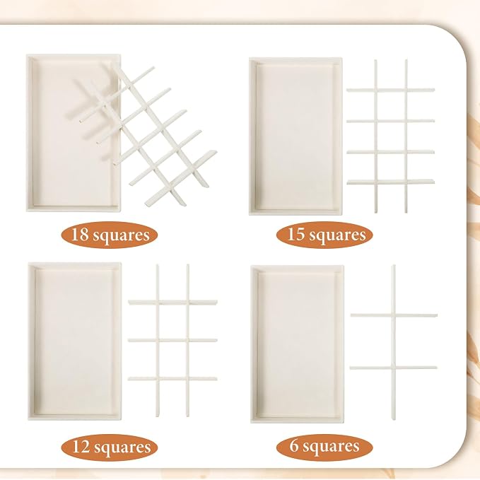 12 Pcs Stackable Jewelry Organizer Trays, Adjustable Velvet Jewelry Box Tray - Image 5