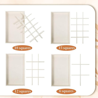 12 Pcs Stackable Jewelry Organizer Trays, Adjustable Velvet Jewelry Box Tray - Image 5