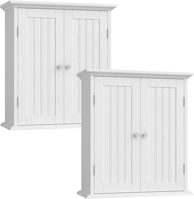 ChooChoo Bathroom Wall Cabinet Set of 2, Over The Toilet | 8.8"D x 21.1"W x 24"H by ChooChoo