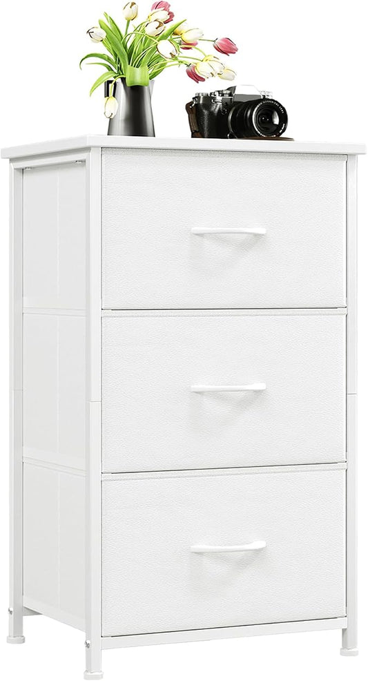 Somdot Small Dresser for Bedroom, 3 Drawer Storage Cabinet, Steel Frame and Mdf by Somdot