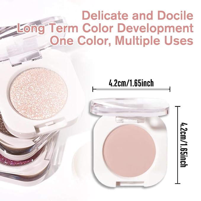 Nude Beige Tan Single Eyeshadow Makeup, Neutral Powde Eye Shadow - Image 5