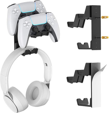 KDD Dual Controller & Headphone Holder Stand Wall Mount by KDD