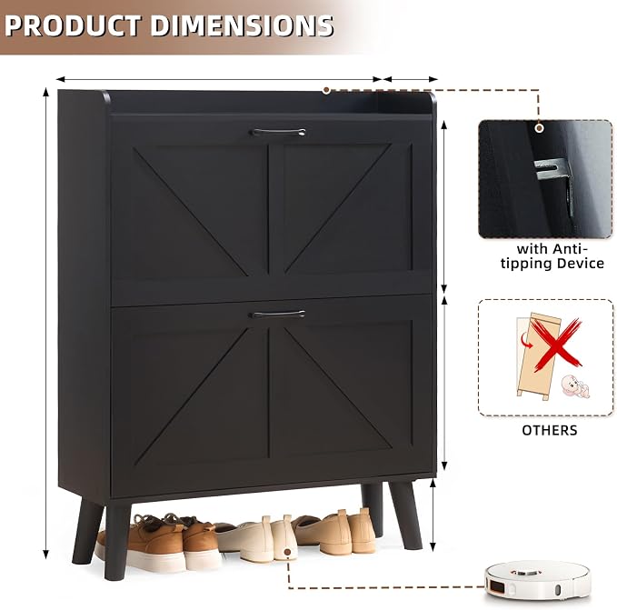LEYAOYAO Shoe Cabinet Storage for Entryway - Image 2