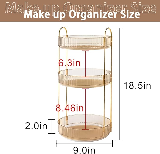 shuang qing Rotating Makeup Organizer - Image 5