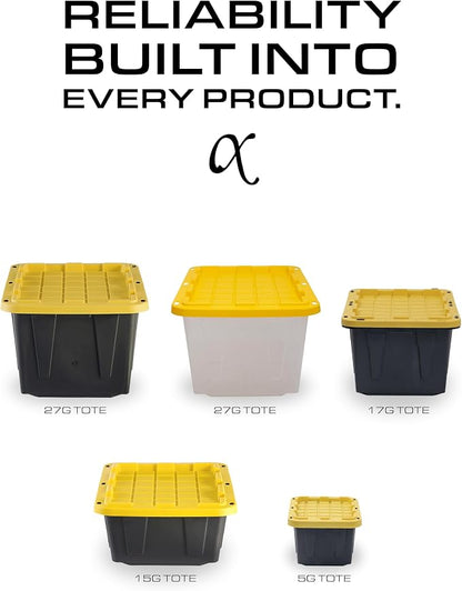 BLACK & YELLOW, 17-Gallon Heavy Duty Tough Storage Container & Snap-Tight Lid - Image 8