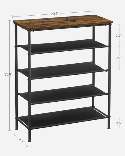 VASAGLE Shoe Rack, 5-Tier Shoe Storage Organizer - Image 3