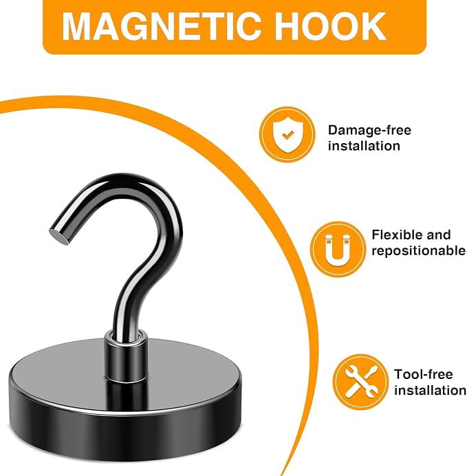 E BAVITE Magnetic Hooks, 120 LB Heavy Duty Magnet - Image 5