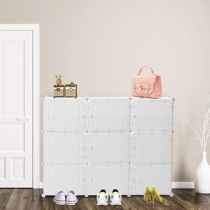 Shoe Rack, 49.61*12.6*37.8in Free Standing Shelf 36 Pair Diy Shoe Storage Shelf - Image 8
