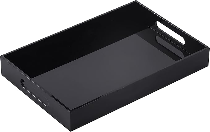 Black Oversize Acrylic Serving Tray by DesignwithPracticality