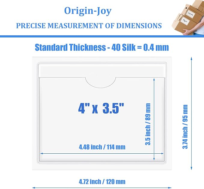 Origin-Joy 25 PCS Self-Adhesive Index Label Pockets - Image 2