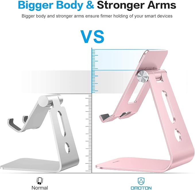 OMOTON Adjustable Tablet Stand for Desk, Upgraded Longer Arms for Greater - Image 3