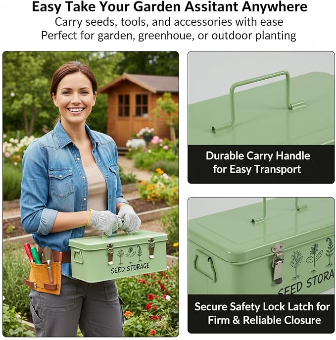 Metal Seed Storage Box Organizer - Image 4