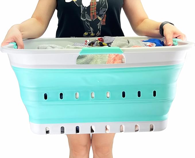 SAMMART 42L Collapsible Plastic Laundry Basket - Image 7