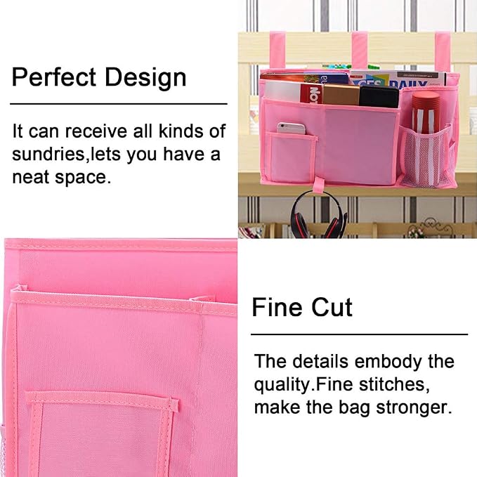 Sugaroom Bedside Storage Caddy, Bunk Bed Organizer Bed Storage Pocket Bedside - Image 4