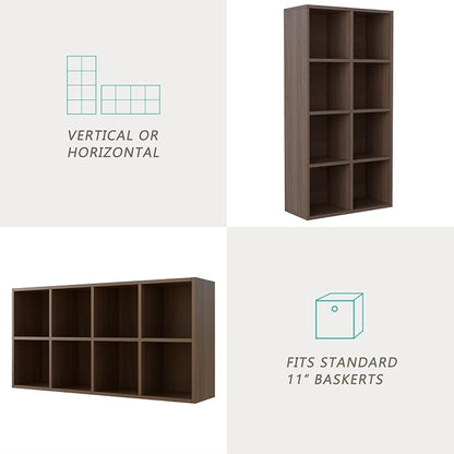 8-Cube Storage Shelf Bookcase - Image 4