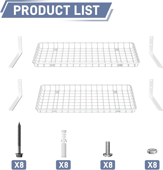 WALMANN 12x24 inch Wall Shelf, Wall-Mounted Storage Shelf - Image 5