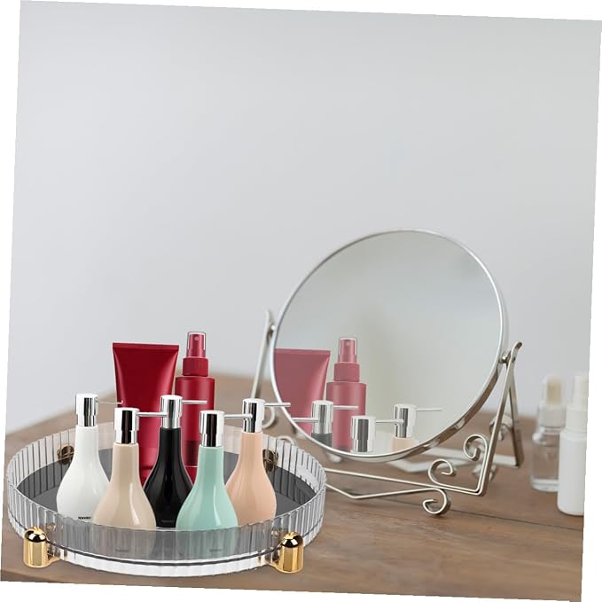 Garneck Large Capacity Rotating Makeup Organizer Tray Spinning Cosmetic Storage - Image 5