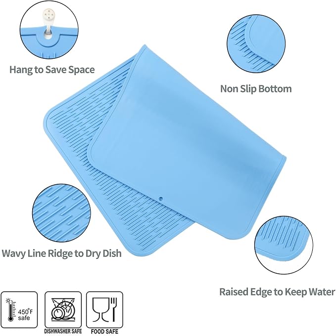 Silicone Dish Drying Mat for Multiple Usage, Easy clean, Eco-friendly, - Image 3