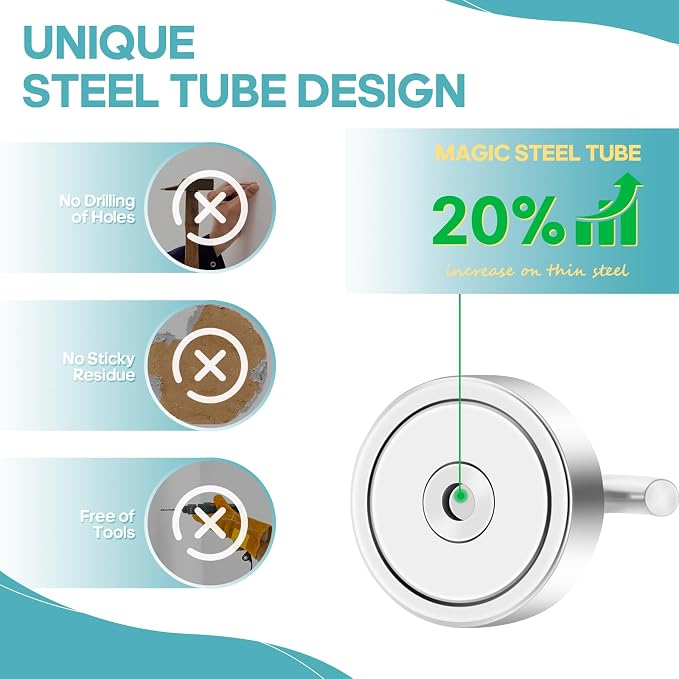 Neosmuk Magnetic Hooks Steel Tube Design - Image 2