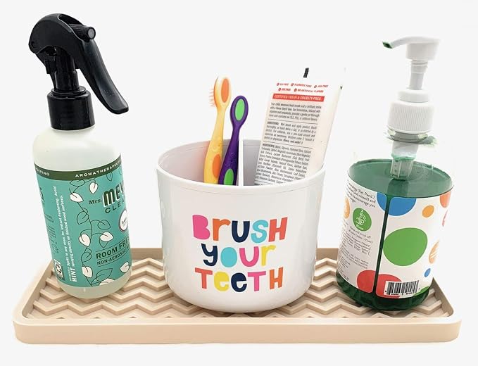 Happitasa Silicone Kitchen Sink Organizer Tray, Sponge Holder and Countertop - Image 3