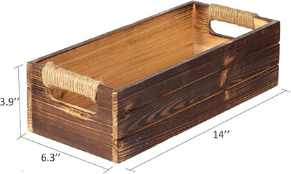 TIMRIS Rustic Wooden Box, Toilet Paper Holder, Farmhouse Bathroom Decor - Image 7