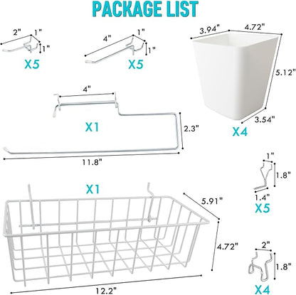 G.CORE Peg Board Organizer 21 Pack, Pegboard Accessories - Image 2