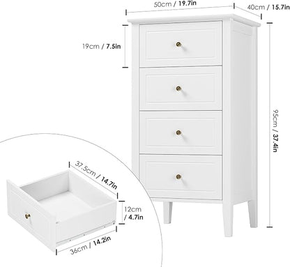 TTVIEW 4 Drawer Dresser, Tall Wood Storage Chest Cabinet - Image 2