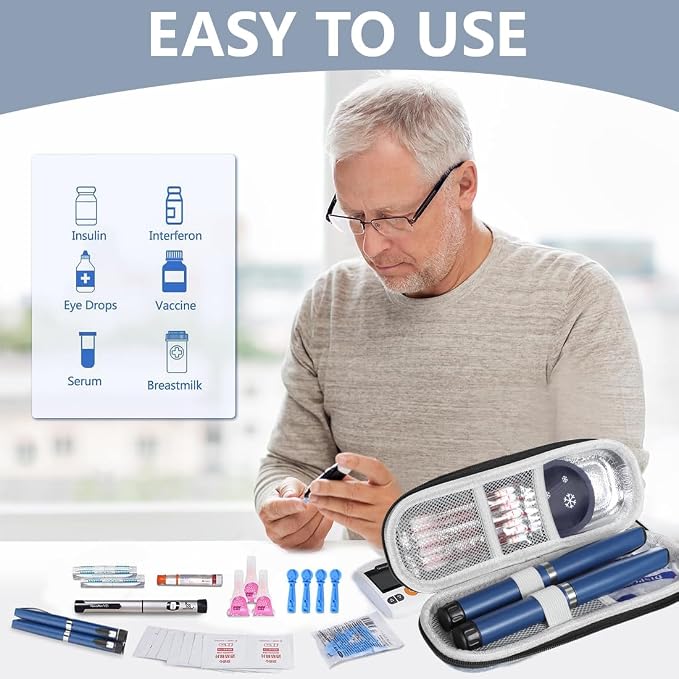 Insulin Cooler Travel Case Medication Diabetic Cooler - Image 5